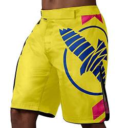 Hayabusa Herren Icon Fight Shorts - Gelb und Blau - XX-Large von Hayabusa