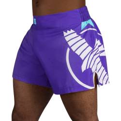 Hayabusa Icon Kickbox-Shorts für Herren, violett / weiß, Mittel von Hayabusa