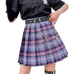 Hctop Gothic Kleidung Hoodie Damen Schulsachen Kawaii Y2K Anime Pullover Japan Harajuku Top e-Girl Streetwear Teenager Mädchen Rock (S, Rock2) von Hctop