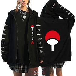 Unisex Uchiha Itachi Sasuke Akatsuki Cosplay Anime Pullover Sweatshirt Hoodie (Schwarz19,L,L) von Hctop