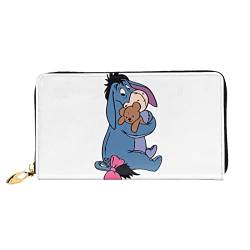 Eeyore Cartera de Cuero genuino Bloqueo RFID Titular de la tarjeta de crédito Organizador Monedero de viaje Bolso del teléfono celular Cartera plegable para Mujer Embrague para Mujeres y Hombres von Hdadwy