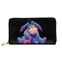 Eeyore Cartera de cuero genuino Bloqueo RFID Titular de la tarjeta de crédito Organizador Monedero de viaje Bolso del teléfono celular Cartera plegable para mujer Embrague para mujeres y hombres von Hdadwy