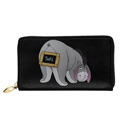 Eeyore Cartera de cuero genuino Bloqueo RFID Titular de la tarjeta de crédito Organizador Monedero de viaje Bolso del teléfono celular Cartera plegable para mujer Embrague para mujeres y hombres von Hdadwy