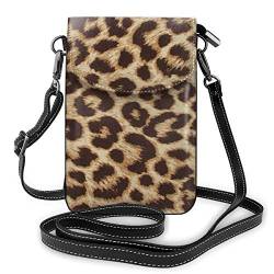 Hdadwy Handy Umhängetasche Leopard Muster Frauen Pu Leder Mode Handtasche mit verstellbarGurt von Hdadwy