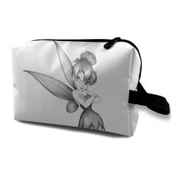 Hdadwy Tinkerbell und Fairy2 Kulturbeutel Kosmetiktasche Tragbarer Make-up-Beutel Travel Hanging Organizer Bag für Frauen Mädchen 10x5x6,2 Zoll von Hdadwy