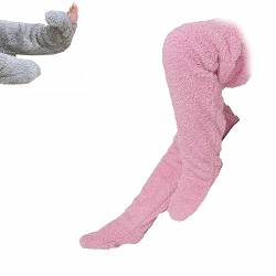 Hdnaihpp Teddy Legs Socks, Over Knee High Fuzzy Long Socks Plush Slipper Stockings Leg Warmers Winter Home for Comfort (Pink Purple) von Hdnaihpp