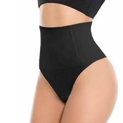 Peachy Shapewear-Seamless Thong Shapewear for Women Tummy Control Underwear High Waist Shaping Panties Girdle Body (2XL, Black) von Hdnaihpp