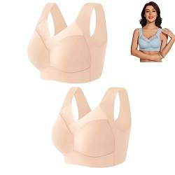 Wmbra Posture Correcting Bra, Posture Correcting Bra, Zenchic Bra Fashion Deep Cup Bra Summer Push-Up Wireless Bra (2 F, XL) von Hdnaihpp