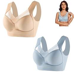 Wmbra Posture Correcting Bra, Posture Correcting Bra, Zenchic Bra Fashion Deep Cup Bra Summer Push-Up Wireless Bra (2A, XL) von Hdnaihpp