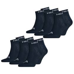 HEAD Herren Damen Unisex Quarter Kurzschaft Sport Socken - 6er 9er 12er Multipack von Head