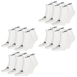 HEAD Herren Damen Unisex Quarter Kurzschaft Sport Socken - 6er 9er 12er Multipack von Head