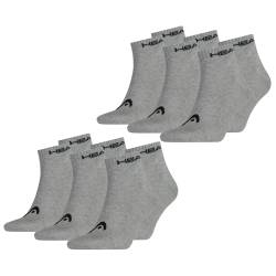 HEAD Herren Damen Unisex Quarter Kurzschaft Sport Socken - 6er 9er 12er Multipack von Head