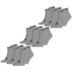 HEAD Herren Damen Unisex Quarter Kurzschaft Sport Socken - 6er 9er 12er Multipack von Head