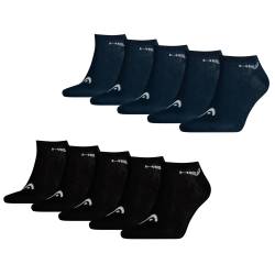 HEAD Herren Damen Unisex Sneaker Sport Socken Kurzsocken Baumwolle - 10er 15er 20er Multipack von Head