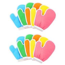 Healeved 10 Stk exfoliating glove exfoliate gloves massagehandschuh cleaning gloves Hauterneuerungs-Handschuh Spa-Handschuh duschhandschuh verdicken Handschuhe Badetuch Männer und Frauen von Healeved