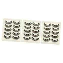 Healeved 30 Paar Diamant Falsche Wimpern Halloween Realistische Wimpern Cosplay-wimpern Frauen Wimpern Wimpernbüschel Falsches Make-up Heiligen Fleckig Schlank Harter Schaft Aus Chemiefaser von Healeved