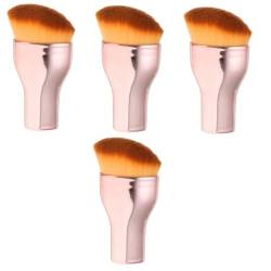 Healeved 4 Stück Weinglas-Grundierungspinsel Foundation-Pinsel pro brush kleiner Foundation-Flüssigkeitspinsel Make-up Pinsel Roségold Pinsel für flüssige Foundation Südkorea Fräulein von Healeved