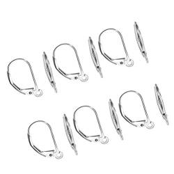 Healifty 8 Stück Brisur Ohrring Erkenntnisse Sterling Silber Ohrring Haken 925 Französisch Ohrring Haken D Form für DIY Handwerk Schmuck Machen zu Finden von Healifty