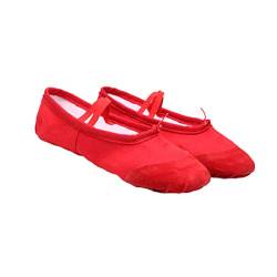Healifty rote Ballettschuhe Ballettschuhe Pilates Schuhe Yoga Schuhe Tanz Gymnastikschuhe für Tänzer Erwachsene Größe 41 von Healifty