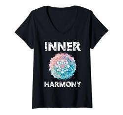 Damen Innere Harmonie, Mandala, Mandala, Positivität T-Shirt mit V-Ausschnitt von Healing Vibes
