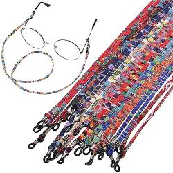 Healvian 10 Stück Brillenband Glaskette Brillenbänder Bunte Bohemian-Brillenbänder Kordeln Brillenhalter Für Sonnenbrillen Lesebrillen Reisen Sport von Healvian