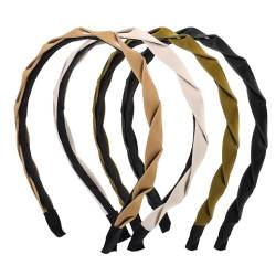 Healvian 4 Stück Holz-Stirnbänder Geknotete Turban-Stirnbänder Modisches Yoga-Haar Weiches Satin-Haar-Accessoire Für Frauen Und Mädchen von Healvian