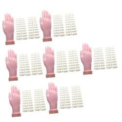 Healvian 7 Stk Maniküre Praxis Handprothese Gefälschte Hand Aus Silikon Nagelkunst-trainingsgerät Nagelwerkzeuge Handmodell Aus Silikon Hand-kit Nagelständer Kieselgel Prothetik Nagelstück von Healvian