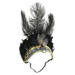 Healvian Fascinator Kopfschmuck Fascinator Stirnband Dekoratives Stirnband Party Stirnband Karnevals Fascinator Kopfschmuck Party Fascinator Stirnband Karnevals von Healvian