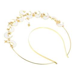 Healvian Mond Tiara Stirnband Für Frauen Haarband Für Frauen Mond Stirnband Abschlussball Stirnband Damen Stirnband Hochzeits Kopfschmuck Haarband Für Mädchen Haar Accessoires Für von Healvian