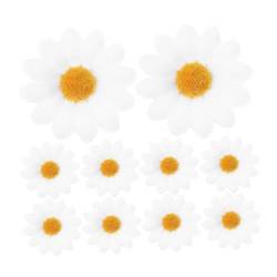 Healvian Set Mit 10 Stück Haarspangen in Gänseblümchen-Design - Weiße Sonnenblumen-Haarklammern - Ideal Für Frauen Und Kleinkinder - Perfekt Zum Flechten Und Stylen Der Haare von Healvian