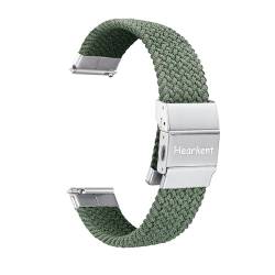 Universal Nylon Uhrenarmband mit Verstellbarer Schnalle, Sport Uhrenarmbänder für Herren und Damen (Herren, grün) von Hearkent