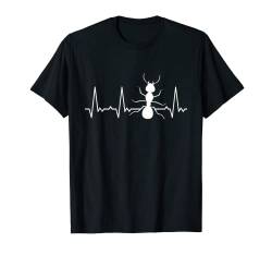 Herzschlag Ameise T-Shirt von Heartbeat Grafik Geschenke Damen Herren Kinder