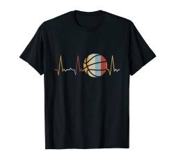 Herzschlag Basketball T-Shirt von Heartbeat Grafik Geschenke Damen Herren Kinder
