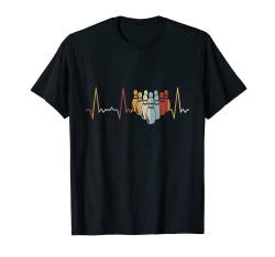 Herzschlag Bowling T-Shirt von Heartbeat Grafik Geschenke Damen Herren Kinder