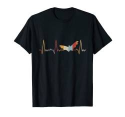 Herzschlag Fledermaus T-Shirt von Heartbeat Grafik Geschenke Damen Herren Kinder