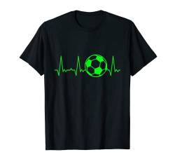 Herzschlag Fußball T-Shirt von Heartbeat Grafik Geschenke Damen Herren Kinder