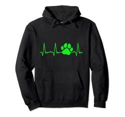 Herzschlag Hundepfote Pullover Hoodie von Heartbeat Grafik Geschenke Damen Herren Kinder