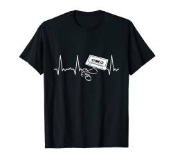 Herzschlag Kassette T-Shirt von Heartbeat Grafik Geschenke Damen Herren Kinder
