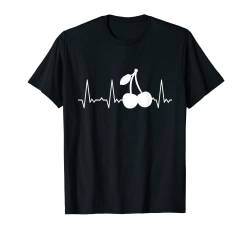 Herzschlag Kirschen T-Shirt von Heartbeat Grafik Geschenke Damen Herren Kinder