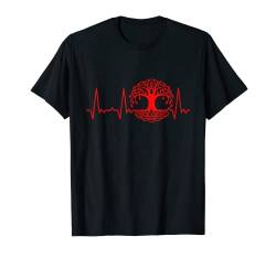 Herzschlag Lebensbaum T-Shirt von Heartbeat Grafik Geschenke Damen Herren Kinder