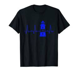 Herzschlag Leuchtturm T-Shirt von Heartbeat Grafik Geschenke Damen Herren Kinder