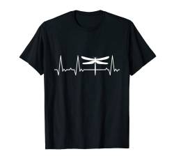 Herzschlag Libelle T-Shirt von Heartbeat Grafik Geschenke Damen Herren Kinder