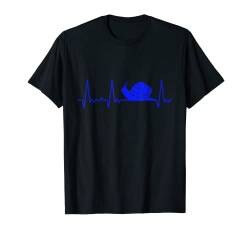 Herzschlag Schnecke T-Shirt von Heartbeat Grafik Geschenke Damen Herren Kinder