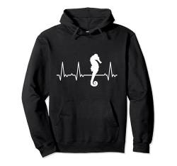 Herzschlag Seepferdchen Pullover Hoodie von Heartbeat Grafik Geschenke Damen Herren Kinder