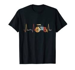 Herzschlag Traktor T-Shirt von Heartbeat Grafik Geschenke Damen Herren Kinder
