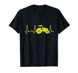 Herzschlag Traktor T-Shirt von Heartbeat Grafik Geschenke Damen Herren Kinder
