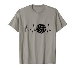 Herzschlag Volleyball T-Shirt von Heartbeat Grafik Geschenke Damen Herren Kinder