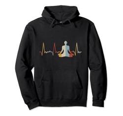 Herzschlag Yoga Pullover Hoodie von Heartbeat Grafik Geschenke Damen Herren Kinder