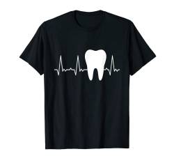 Herzschlag Zahn T-Shirt von Heartbeat Grafik Geschenke Damen Herren Kinder