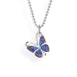 Heartbreaker Schmetterling Anhänger in Echtsilber | Kollektion Flying Purple | Kleiner Schmetterlinganhänger aus 925 Sterlingsilber | Niedlicher Anhänger für Damen von Heartbreaker